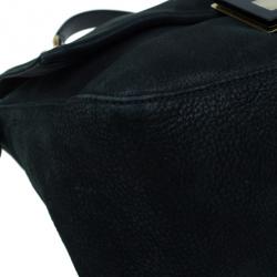 Pre Owned Fendi Black Soft Leather Mama Forever Shoulder Bag