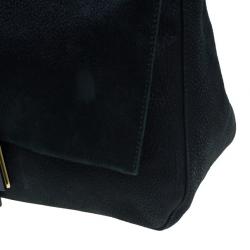 Pre Owned Fendi Black Soft Leather Mama Forever Shoulder Bag