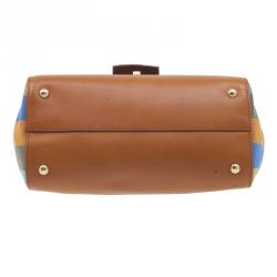 Pre Owned Fendi Brown Leather ‘Silvana’ Top Handle Satchel