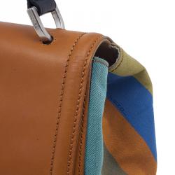 Pre Owned Fendi Brown Leather ‘Silvana’ Top Handle Satchel