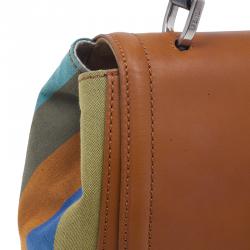 Pre Owned Fendi Brown Leather ‘Silvana’ Top Handle Satchel