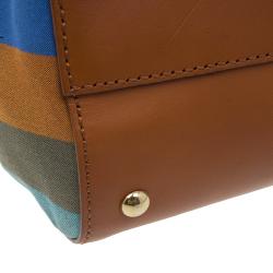 Pre Owned Fendi Brown Leather ‘Silvana’ Top Handle Satchel