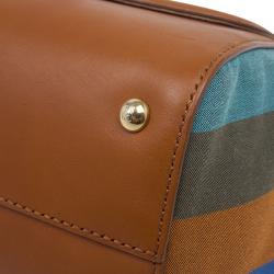 Pre Owned Fendi Brown Leather ‘Silvana’ Top Handle Satchel