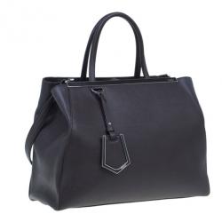 Pre Owned Fendi Brown Leather 2Jours Elite Shopper