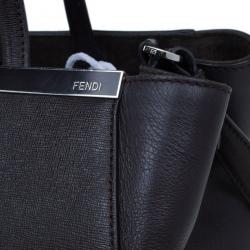 Pre Owned Fendi Brown Leather 2Jours Elite Shopper