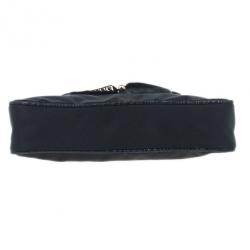 Pre Owned حقيبة كلتش فندي ساتان سوداء