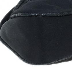 Pre Owned حقيبة كلتش فندي ساتان سوداء