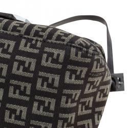 Fendi Brown Zucchino Canvas Mini Mama Baguette Bag