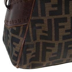 Pre Owned Fendi Brown Zucca Canvas Chef De Jour Bag