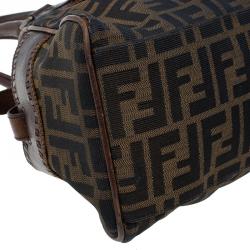 Pre Owned Fendi Brown Zucca Canvas Chef De Jour Bag