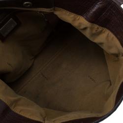 Pre Owned Fendi Brown Zucca Canvas Chef De Jour Bag