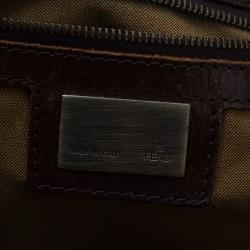 Pre Owned Fendi Brown Zucca Canvas Chef De Jour Bag