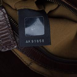 Pre Owned Fendi Brown Zucca Canvas Chef De Jour Bag