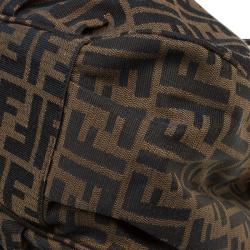 Pre Owned Fendi Tobacco/Black Zucca Canvas Large Mia Shoulder Bag