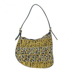 Pre Owned Fendi Zucchino Oyster Small Hobo