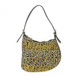 Pre Owned Fendi Zucchino Oyster Small Hobo