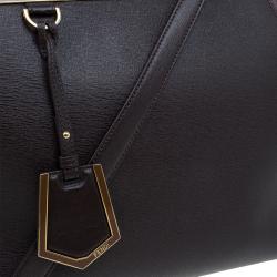 Pre Owned Fendi Bi Color Saffiano Leather 2Jours Tote