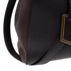 Pre Owned Fendi Bi Color Saffiano Leather 2Jours Tote