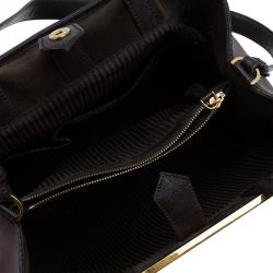 Pre Owned Fendi Bi Color Saffiano Leather 2Jours Tote