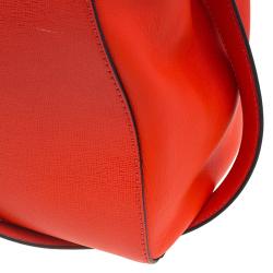Pre Owned Fendi Orange Saffiano Leather 2Jours Tote