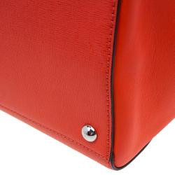 Pre Owned Fendi Orange Saffiano Leather 2Jours Tote