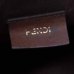 Pre Owned Fendi Red Zucca Quilted Canvas Roll Tote 