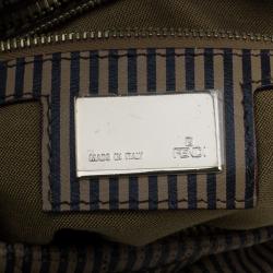 Pre Owned حقيبة فندي جلد بني إصدار محدود شيف شين لينك هوبو