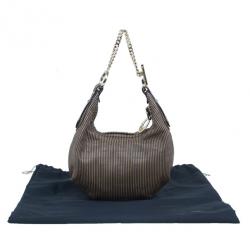 Pre Owned حقيبة فندي جلد بني إصدار محدود شيف شين لينك هوبو