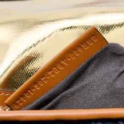 Fendi Navy Blue Canvas and Leather Baguette Bag