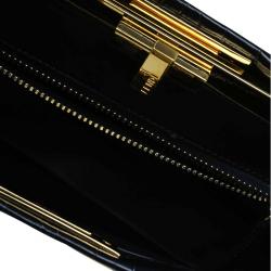 Pre Owned Fendi Black Crocodile Medium Peekaboo Top Handle Bag