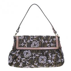 Pre Owned Fendi Limited Edition Zucca Borsa Embroidered Chef Bag