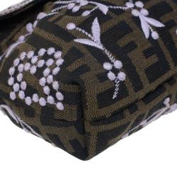 Pre Owned Fendi Limited Edition Zucca Borsa Embroidered Chef Bag