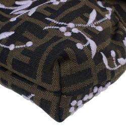 Pre Owned Fendi Limited Edition Zucca Borsa Embroidered Chef Bag