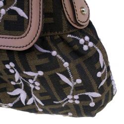 Pre Owned Fendi Limited Edition Zucca Borsa Embroidered Chef Bag