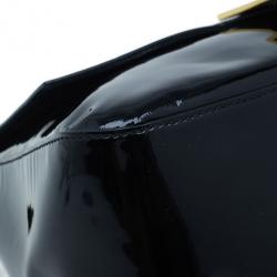 Pre Owned Fendi Black Patent Large Mamma Forever Flap Shoulder bag