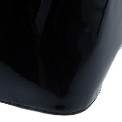 Pre Owned Fendi Black Patent Large Mamma Forever Flap Shoulder bag