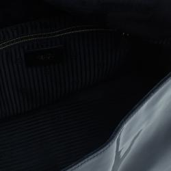 Pre Owned Fendi Black Patent Large Mamma Forever Flap Shoulder bag