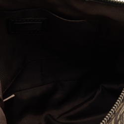 Pre Owned Fendi Brown Zucchino Canvas Pochette Bag