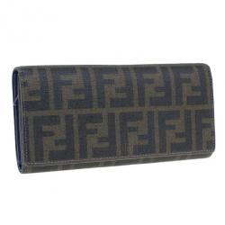 Pre Owned Fendi Zucca Canvas Continental Wallet