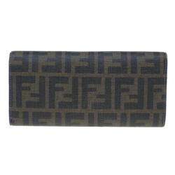 Pre Owned Fendi Zucca Canvas Continental Wallet