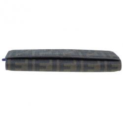 Pre Owned Fendi Zucca Canvas Continental Wallet