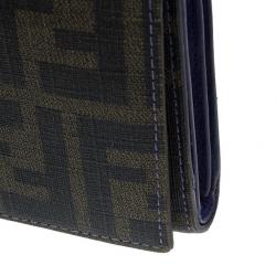Pre Owned Fendi Zucca Canvas Continental Wallet