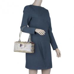 مملوكة مسبقًا حقيبة صندوق فندي جلد سحلية