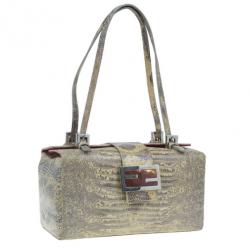 مملوكة مسبقًا حقيبة صندوق فندي جلد سحلية