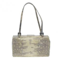 مملوكة مسبقًا حقيبة صندوق فندي جلد سحلية