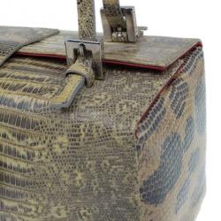 مملوكة مسبقًا حقيبة صندوق فندي جلد سحلية