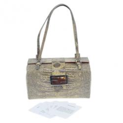 مملوكة مسبقًا حقيبة صندوق فندي جلد سحلية