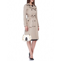 Fendi White/Brown Rabbit Fur Baguette Bag