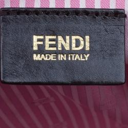 مملوكة مسبقًا Fendi Zucca Tobacco Multicolor Canvas Large Spalmati Striped Tote