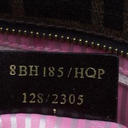 مملوكة مسبقًا Fendi Zucca Tobacco Multicolor Canvas Large Spalmati Striped Tote